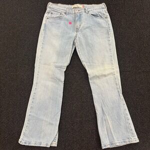Levi Strauss 515 Boot Cut Jeans Light Wash Denim Cotton Lycra Women's Size 12